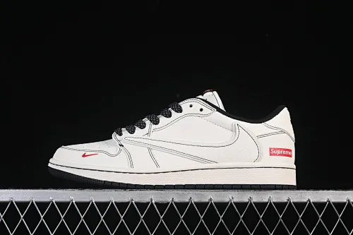 All categories Air Jordan Jordan series basketball shoes Air Jordan 1 Low High-end customized low-top sneakers Travis Scott x Fragment Design x Air Jordan 1 Low OG SP AJ1 Joe 1 joint beige line small red hook low-top cultural casual sneakers HH7518-089